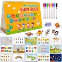 Montessori Busy Book for Toddlers,Preschool Learning Activity Binder Book,15 Themes Toddler Activity Book for Autism Sensory,Special Needs,Educational Toys for Kids