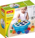 Quercetti Daisy Shape Sorter - Classic 16 Piece Shape and Color Sorting Toy (Made in Italy)