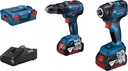 Bosch Professional 18V System cordless Combi Drill Set GSB 18 V-55 + GDR 18V-200 (including 2x 3.0Ah battery, charger GAL 18 V-20, L-BOXX) - Exclusive Set
