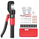 SKYSHALO Crimping Tool - Battery-Powered Lug Hydraulic Crimper for AWG12-2/0 Terminals with Pliers