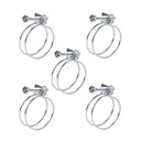 POWERTEC 5PK 1-1/2 Inch Double Wire Hose Clamp with Bolt, Adjustable Hose Clamps for Pool Hose for above Ground Pools & Spa Hose, Pipe Clamp, Worm Gear Clamp (Color May Vary) (70214)