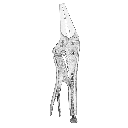 HART 9-Inch Long Nose Locking Pliers, Chrome Vanadium Steel