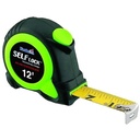 Self Lock Measuring Tape, 5/8 in X 12 Ft, Green/Black | Bundle of 5 Each