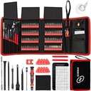 STREBITO Screwdriver Sets 142-Piece Electronics Precision Screwdriver with 120 Bits Magnetic Repair Tool Kit for Iphone, Macbook, Computer, Laptop, PC, Tablet, PS4, Xbox, Nintendo, Game Console