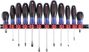 WORKPRO 12-Piece Magnetic Screwdrivers Set with Organizer, Flat Head/Slotted/Phillips/Torx Screwdriver Tools Set, Chrome Plating CR-V Shanks, Non-Slip Handle, for Industrial Household Mechanics Repair
