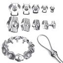 Grofry 2Pcs M2-M8 Stainless Steel Wire Rope Single Grip Clips Cable Clamps Caliper
