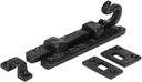A29 Iron Surface Slide Bolt 5 1/2 Inches Gate Latch Black Powder Coat Finish (3 Catches)