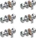 Master Lock Biscuit Style Door Knobs, Interior, Lock, Bathroom & Bedroom Door, Satin Nickel