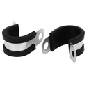 20Mm Dia EPDM Rubber Lined P Clips Water Pipe Tube Clamps Holder 2Pcs