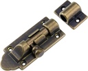 Antique Brass Barrel Bolt Latch 3.9 Inch Solid Cast Brass Barrel Bolts Latches for Modern Retro Furniture with Screws Hardware