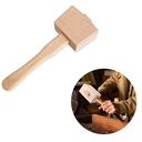 Sakaguro Beech Square Hammer, Used for DIY, Stampedcowhide, Wood Craft Drawing -9.6X3.3X1.8 Inches