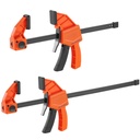 SKYSHALO Bar Clamps for Woodworking, 4-Pack 6" and 2-Pack 12" One-Handed Clamp/Spreader, Quick-Change F Clamp with 150 Lbs Load Limit, Plastic and Carbon Steel, Wood Clamps for Woodworking Metal