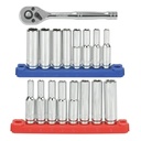 Hyper Tough 19 Piece 1/4 Inch Drive Ratchet and Socket Set, Deep Sockets, 43233
