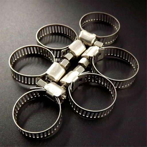 "15Pcs Worm Drive Hose Clamps 304 Stainless Steel 5/16"-15/32" Fuel Line Hose Kit for Plumbing, Automotive Mechanical Applications"