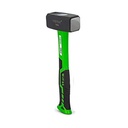 Wilfiks Mini Sledge Hammer, 2.7 LB Drilling Hammer Tool with Heat Treated Steel, Stoning Club Hammer for Light Demolition Work, Cutting Stone, Brick or Wood, Anti-Slip Grip Ergonomic Fibergl