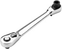 Visland Mini Ratchet Wrench 1/4 Inch Drive Socket and Screwdriver Bit Driver Quick Release Ratchet Wrench Dual-Use Spanner Multifunctional Hand Tools