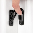 4 Packs 90 Degree Black Flip Barn Door Lock,Protect Privacy-Security Gate Latch,Hook Lock Latch for Barn,Sliding Door Antique Lock Gate Latches Wine Cabinet Closet Door Latches.