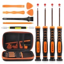 Eeekit 11-In-1 T6 T8 T10 Torx Screwdriver Tool Kit Fit for Xbox One, Xbox 360, Sony Playstation PS3, PS4, PS5 Controller with Prying Tool and Cleaning Brush