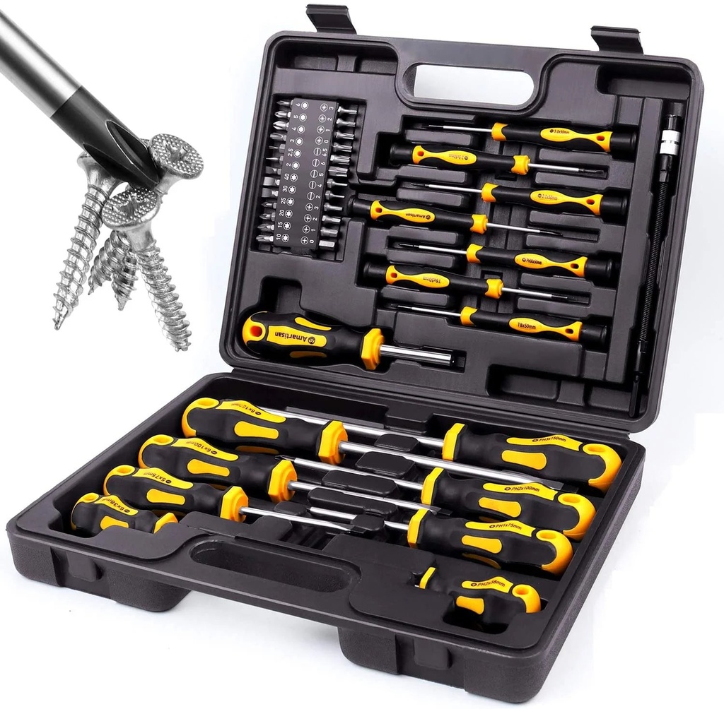 Magnetic Screwdrivers Set - 42-Piece Tool Kit for Men