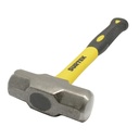 Surtek Short Fiberglass Handle Forged Octagonal Sledge Hammer 12", 3 Lb