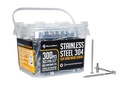 #10 X 3-1/2" (300 PCS) Stainless Steel Deck Screws - 304 Grade with T25 Star Drive Bit - Ideal for Outdoor Wood Projects, Fences, Garden Bench, Picnic Table, and Decks - Bulk Box