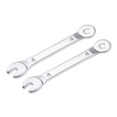 Uxcell Thin 6-Point Combination Wrench, Metric Mirror-Chrome Plated High Carbon Steel, 4Mm, 2 Pack