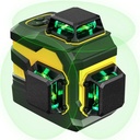 Laser Level, IKOVWUK 3X360° Cross Line Laser for Construction and Picture Hanging, 12 Green Lasers with Self-Leveling, 65 Ft Vertical & Horizontal Line, Level Tool with 5200 Mah Rechargeable Battery