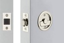 Emtek Tubular Pocket Door (Round Privacy, Polished Chrome (US26))