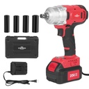 EXCITED WORK 20V MAX Brushless High Torque Impact Wrench, 370Ft.Lbs (500Nm) Cordless Impact Gun, Outdoor Auto Tire Repair Power Tool
