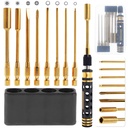 Adifare Precision Screwdriver Set,Hex Driver Screwdriver 1.5/2.0/2.5/3.0Mm Drive Impact Screwdriving Durable 1/4 Inch Universal Hex Bit Holder for RC Car Hobby Tool Kit