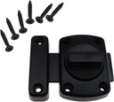 Safety Door Lock Black Anti-Prying Rotate French Door Lock Zinc Alloy Cabinet Furniture Latch for Various Furniture and Door Lock Reinforcement (1PCS)