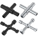 OKYMOTOR 4PCS 4 Way Sillcock Key Wrench Tool Multifunction Water Utilities Key for Spigots, Faucet, Valve, and Cabinet Cupboard