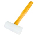 Toolusa 12.5" (31.8 Cm) Nylon Dual-Head Hammer | Wooden Handle | Gentle on Metals | Ideal for Jewelers & Craftsmen