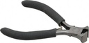 Value Collection - 4" OAL, 7/8" Jaw Length X 7/16" Jaw Width, End Cutting Pliers - Mini, Curved Head, Plastic Coated Handles (10 Pack)