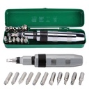 14 Pcs 1/2 Impact Screwdriver Set Kit with Metal Box Reversible Hand Tool for Repairing