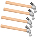 KOHAND 4 Pcs 16Oz Claw Hammer, 1Lb Small Claw Hammer, Mini Claw Hammer with Wood Handle