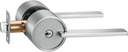 Berlin Modisch Zero Gravity Urban Series Entry Lever Door Handle Lock and Key Locking Lever Set [For Front Door or Office] Reversible Heavy Duty – Satin Nickel Finish