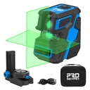Laser Level Self-Leveling, PROSTORMER Horizontal and Vertical Cross Line Laser Tool with Rechargeable Battery, Adjustable Magnetic Stand and Storage Bag for Picture Hanging, Construction and Tile Work