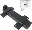 Slide Gate Latch with Padlock Hole, Fit for Wooden Fences Barn Outdoor Latch Fence Gate Courtyard Shed Lock Garage Cottages Cabinet, Matte Black Heavy Duty Gate Latch Kit