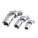 Hyper Tough 3 Piece 1/4, 3/8, and 1/2 Inch Universal Joint Socket Set CRV 8UC0004A, New Condition