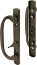 Prime-Line C 12807 Mortise Style Sliding Patio Door Handle Set - Replace Old or Damaged Door Handles Quickly and Easily – Bronze Diecast, Non-Keyed, Fits 3-15/16” Hole Spacing (1 Set)