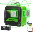 Huepar 3 X 360 Self-Leveling Laser Level 3D Green Beam Cross Line Laser Levels Tool with Bluetooth 603CG-BT