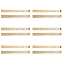 Charles Leonard Wood Meter Stick Ruler with Metal End, 6 Count