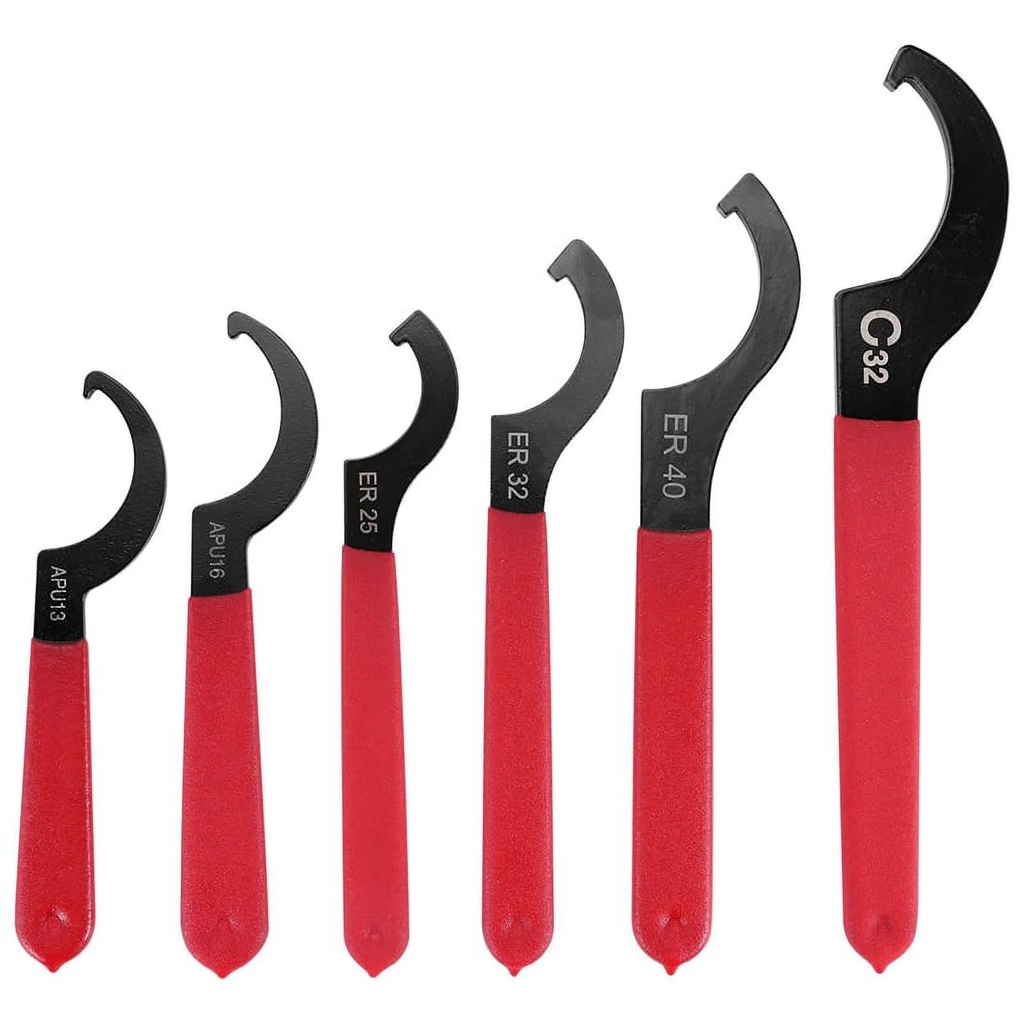 6 Pieces Adjustable Spanner Wrench Set - Quality Steel Tools