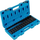 VEVOR Impact Socket Set 3/8 Inches 26 Piece Impact Sockets, Deep / Standard Socket, 6-Point Sockets, Rugged Construction, Cr-V Socket Set Impact Metric 9 Mm - 30 Mm, with a Storage Cage