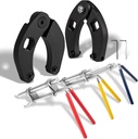 3 Pack Hydraulic Seal Installation Tools & 1266 Adjustable Gland Nut Wrench & 7463 Small Universal Gland Wrench, Hydraulic Cylinder Piston Repair Seal Kit, for Most Farm and Construction Equipment
