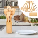 Kitchen Utensils Seteight Piece Set of Cooking Spatulas and Spoons Non Stick Pot Spatulas Kitchen Tools Long Handle Clearance