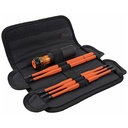 Klein 32288 8 in 1 Insulated Interchangeable Screwdriver Set W/ Carrying Pouch