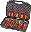 KNIPEX Tools 98 98 30 US, 1000V Insulated Pliers, Cutters, and Screwdriver Industrial Tool Set, 10-Piece