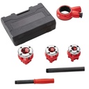 SKYSHALO Ratchet Pipe Threader Kit, 1/2" NPT, 3/4" NPT, 1" NPT Manual Ratcheting Pipe Threader, Portable Pipe Threading Tool Set with 3PCS NPT Dies for Galvanized Aluminum Iron Copper Pipes